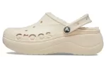 (WMNS) Crocs Tamanco forrado com plataforma Baya ‘Bege’
