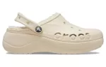 (WMNS) Crocs Tamanco forrado com plataforma Baya ‘Bege’