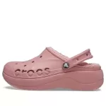 (WMNS) Crocs Tamanco forrado com plataforma Baya ‘Rosa’