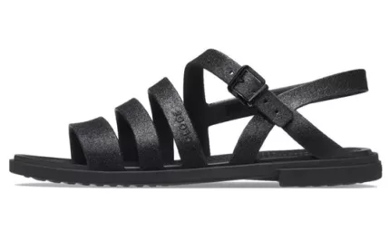 (WMNS) Crocs Tulum Sandálias ‘All Black’