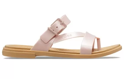 (WMNS) Crocs Tulum Shimmer Toe Post Sandálias ‘Pink Clay’