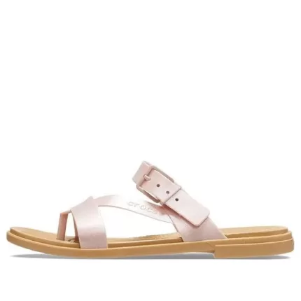 (WMNS) Crocs Tulum Shimmer Toe Post Sandálias ‘Pink Clay’
