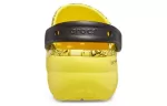 (WMNS) Crocs X Smiley Classic Tamanco Sola Grossa Rosto Sorridente nuvens Sandálias Amarelo Preto