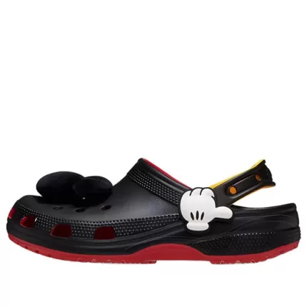 (WMNS) Crocs x Mickey Mouse Classic Clogs ‘Preto Vermelho’