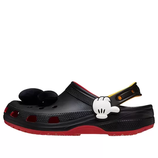 (WMNS) Crocs x Mickey Mouse Classic Clogs ‘Preto Vermelho’
