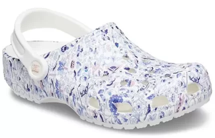 (WMNS) Liberty London x Crocs Classic Clog Beach Flowers Sandálias Brancas